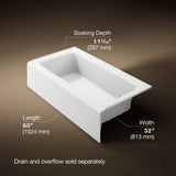 Bellwether® 60" x 32" alcove bath, right drain