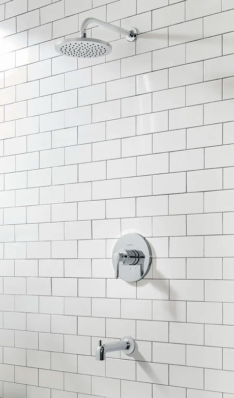 Studio® S 1.8 gpm/6.8 L/min Tub and Shower Trim Kit With Rain Showerhead, Double Ceramic Pressure Balance Cartridge With Lever Handle