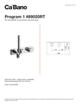 3/4" thermostatic 2-way shower valve with hand shower - TRIM ONLY
