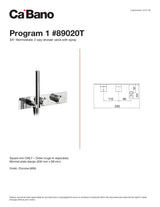 3/4" thermostatic 2-way shower valve with hand shower - TRIM ONLY