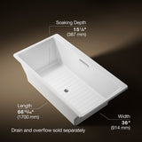 Rêve® 67" x 36" drop-in bath