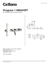 3/4" thermostatic wall mount tub fller with hand shower - TRIM ONLY