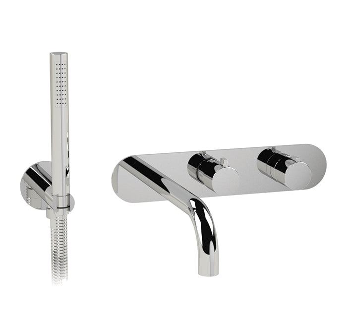 3/4" thermostatic wall mount tub fller with hand shower - TRIM ONLY