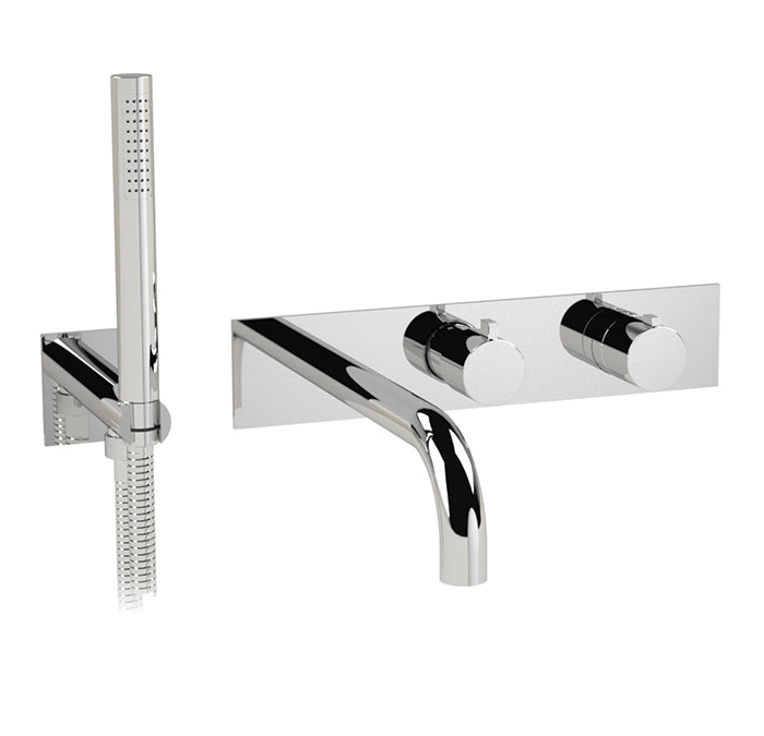 3/4" thermostatic wall mount tub fller with hand shower - TRIM ONLY