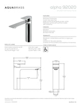 Tall single-hole lavatory faucet
