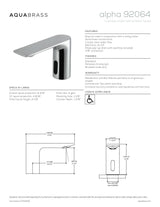 Touchless single-hole lavatory faucet