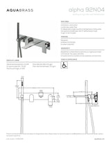 Wallmount tub filler with handshower