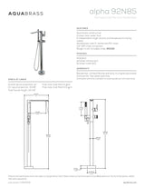 Floormount tub filler with handshower