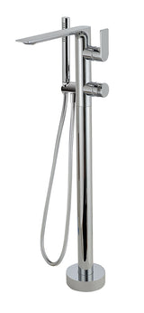 Floormount tub filler with handshower