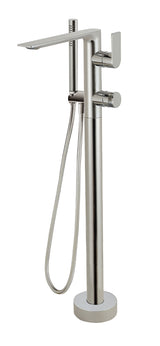 Floormount tub filler with handshower
