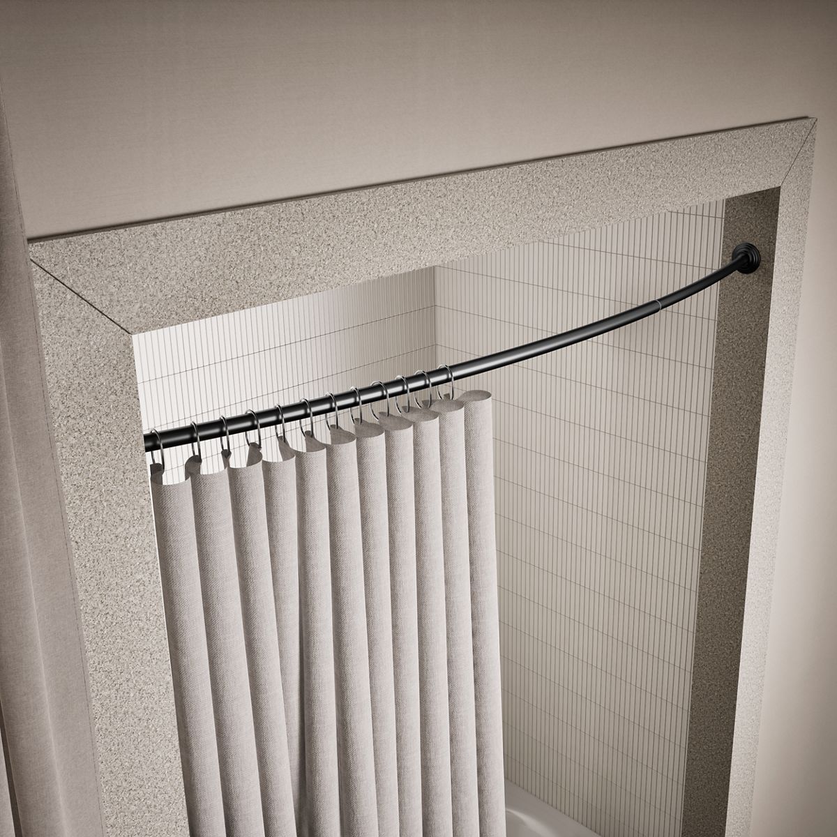 Expanse® Curved shower rod
