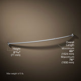 Expanse® Curved shower rod