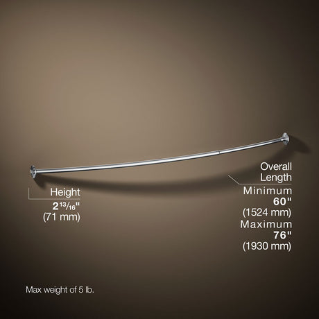 Expanse® Curved shower rod