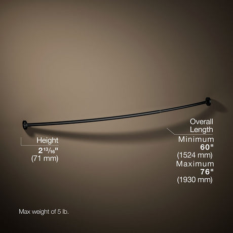 Expanse® Curved shower rod