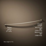 Expanse® Curved shower rod
