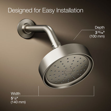 Purist® Single-function showerhead, 2.5 gpm