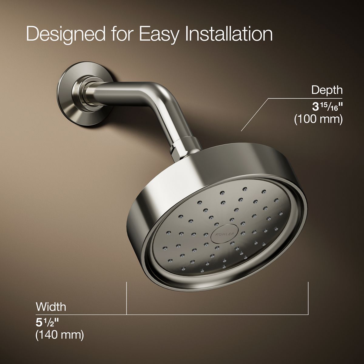 Purist® Single-function showerhead, 1.75 gpm