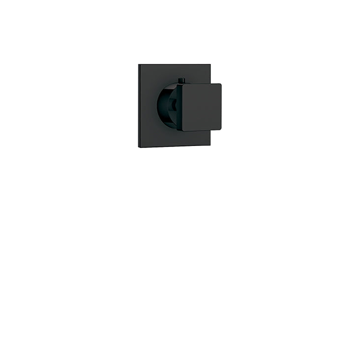 Square trim set for independent diverter, 3-way, shared functions
