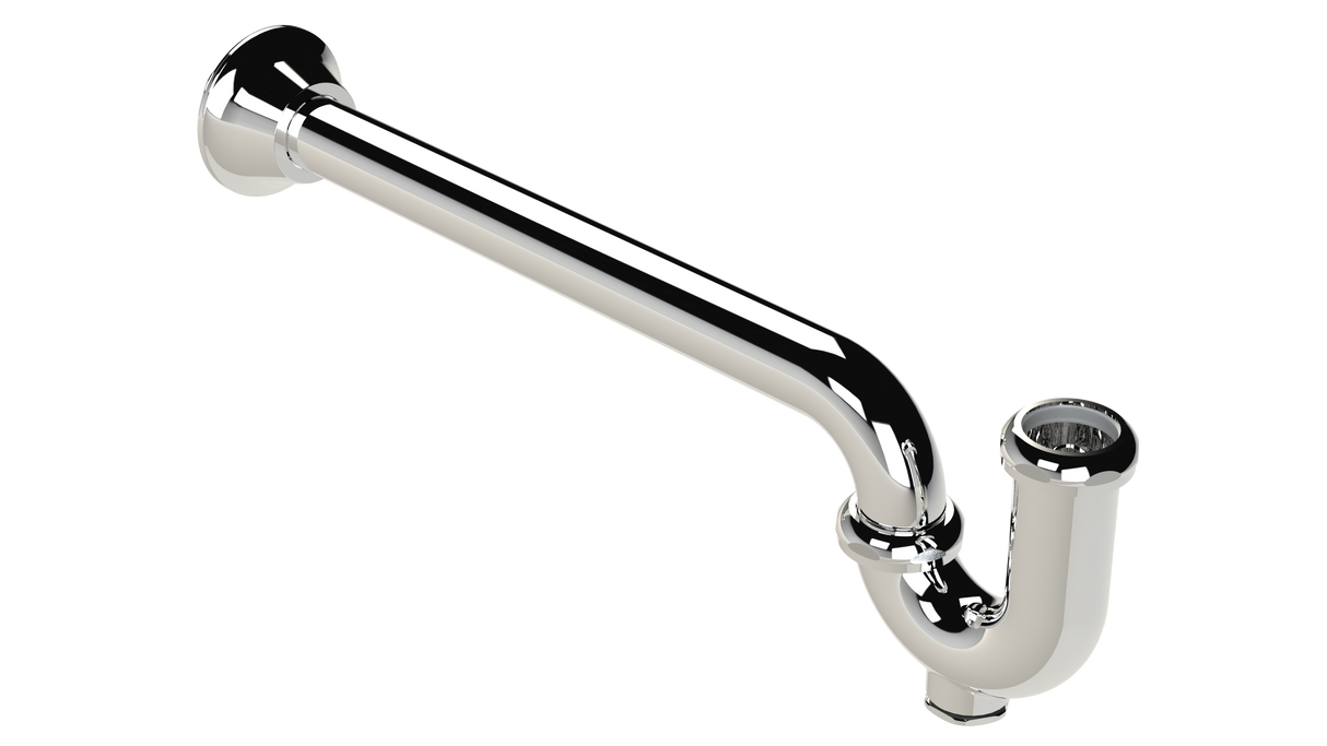Cast P-Trap with 15" Wall Bend and Cleanout (95-15)