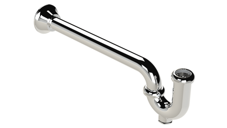 Cast P-Trap with 15" Wall Bend and Cleanout (95-15)