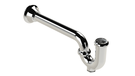 Cast P-Trap with 12" Wall Bend and Cleanout (95)