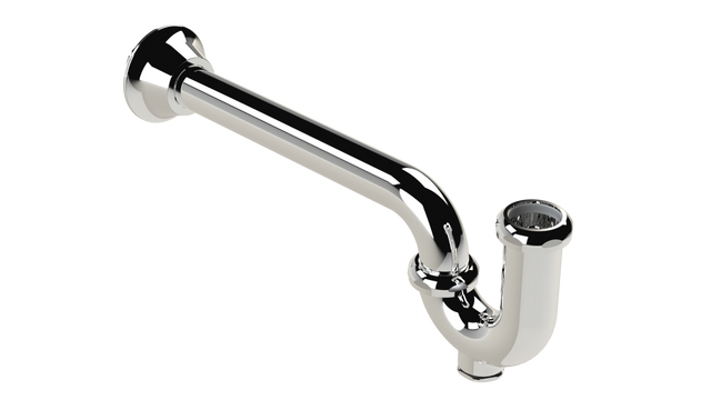 Cast P-Trap with 12" Wall Bend and Cleanout (95)