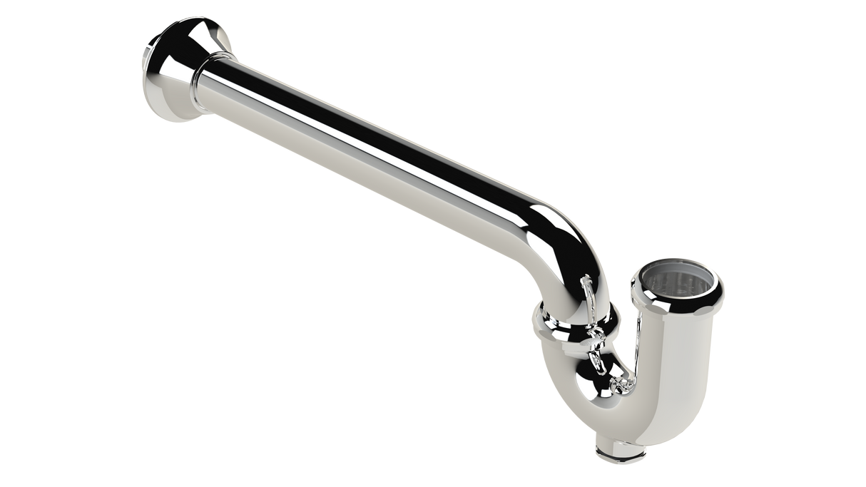 Cast P-Trap with 15" Wall Bend and Cleanout (96-15)