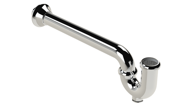 Cast P-Trap with 15" Wall Bend and Cleanout (96-15)