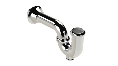 Cast P-Trap with 7" Wall Bend and Cleanout (96)