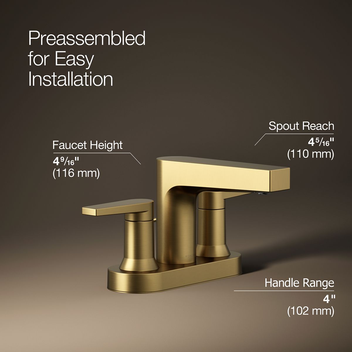 Taut® Centerset bathroom sink faucet, 1.2 gpm