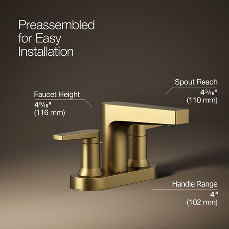 Taut® Centerset bathroom sink faucet, 1.2 gpm