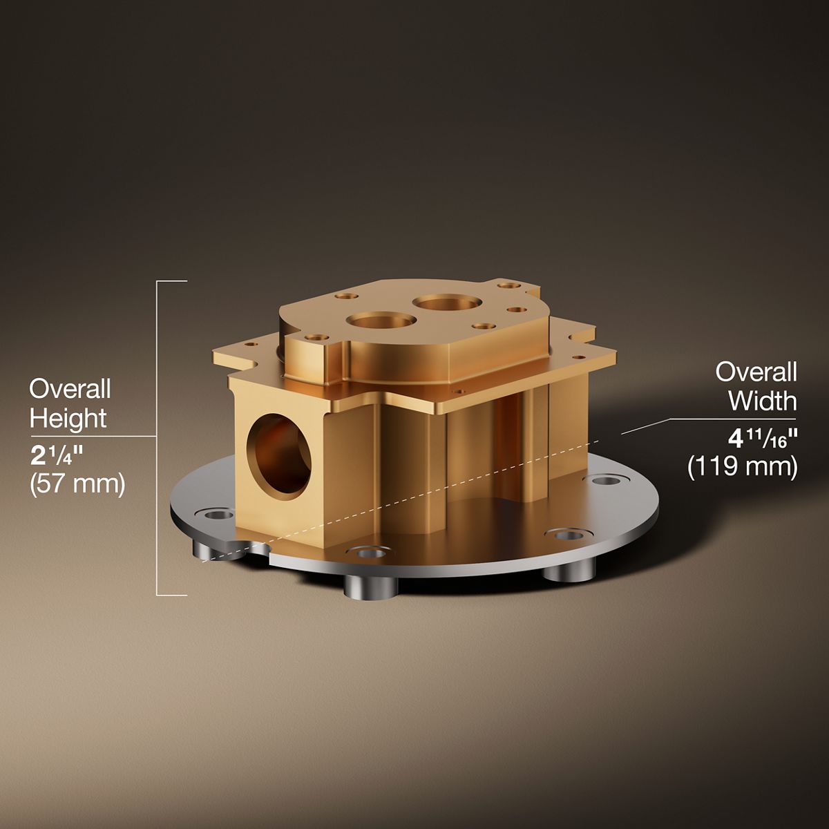 Mounting-block for Avid® bath filler