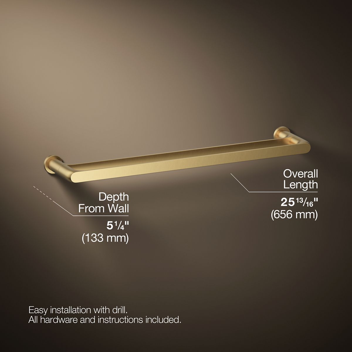 Avid® 24" double towel bar