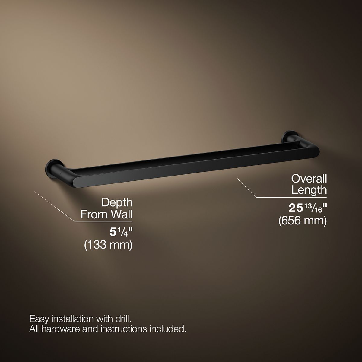 Avid® 24" double towel bar