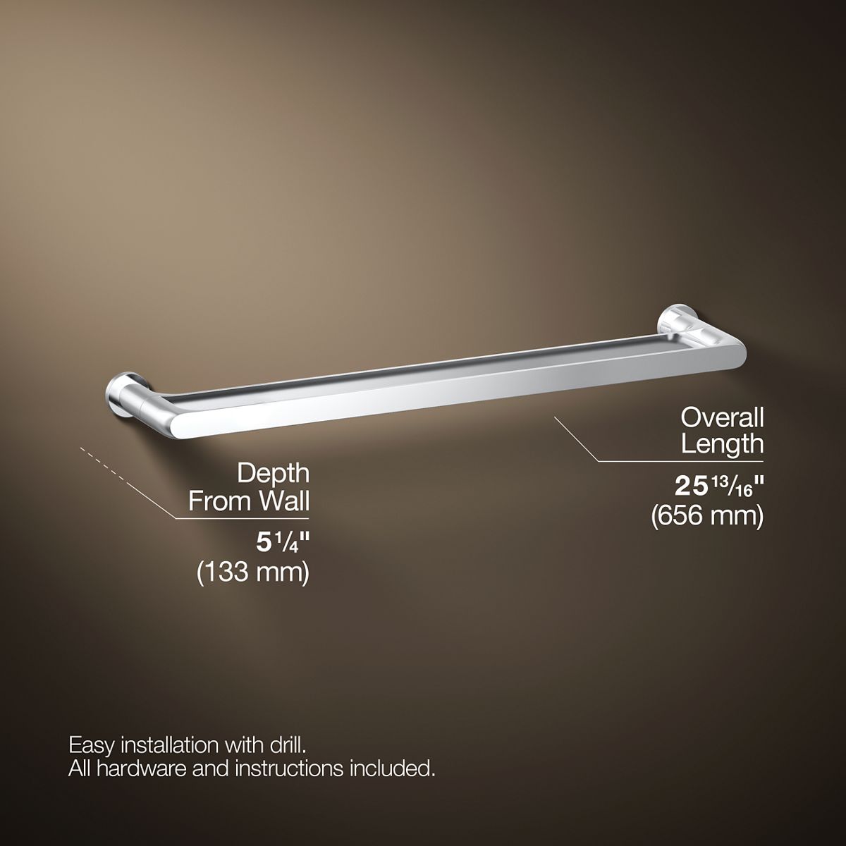Avid® 24" double towel bar
