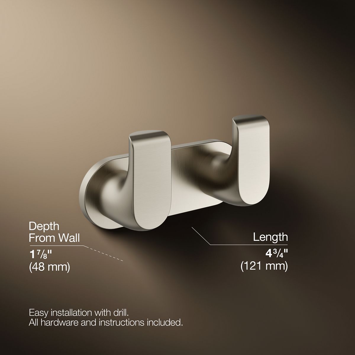 Avid® Double robe hook