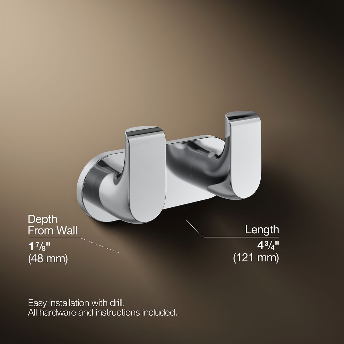 Avid® Double robe hook