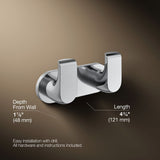 Avid® Double robe hook