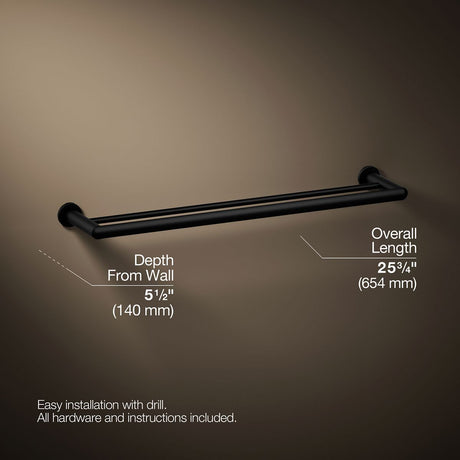 Kumin™ 24" double towel bar