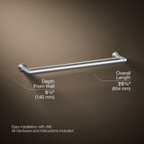 Kumin™ 24" double towel bar