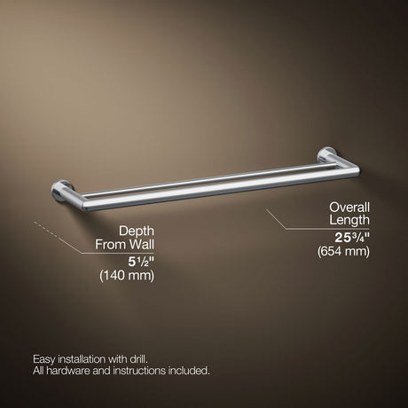 Kumin™ 24" double towel bar