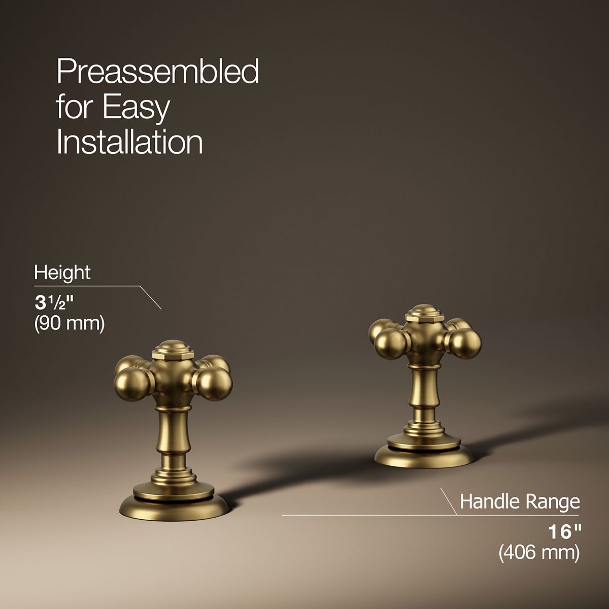Artifacts® Cross bathroom sink faucet handles
