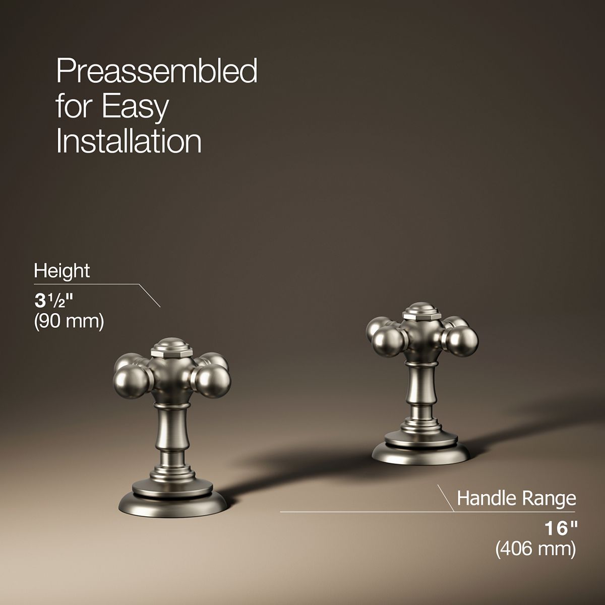Artifacts® Cross bathroom sink faucet handles