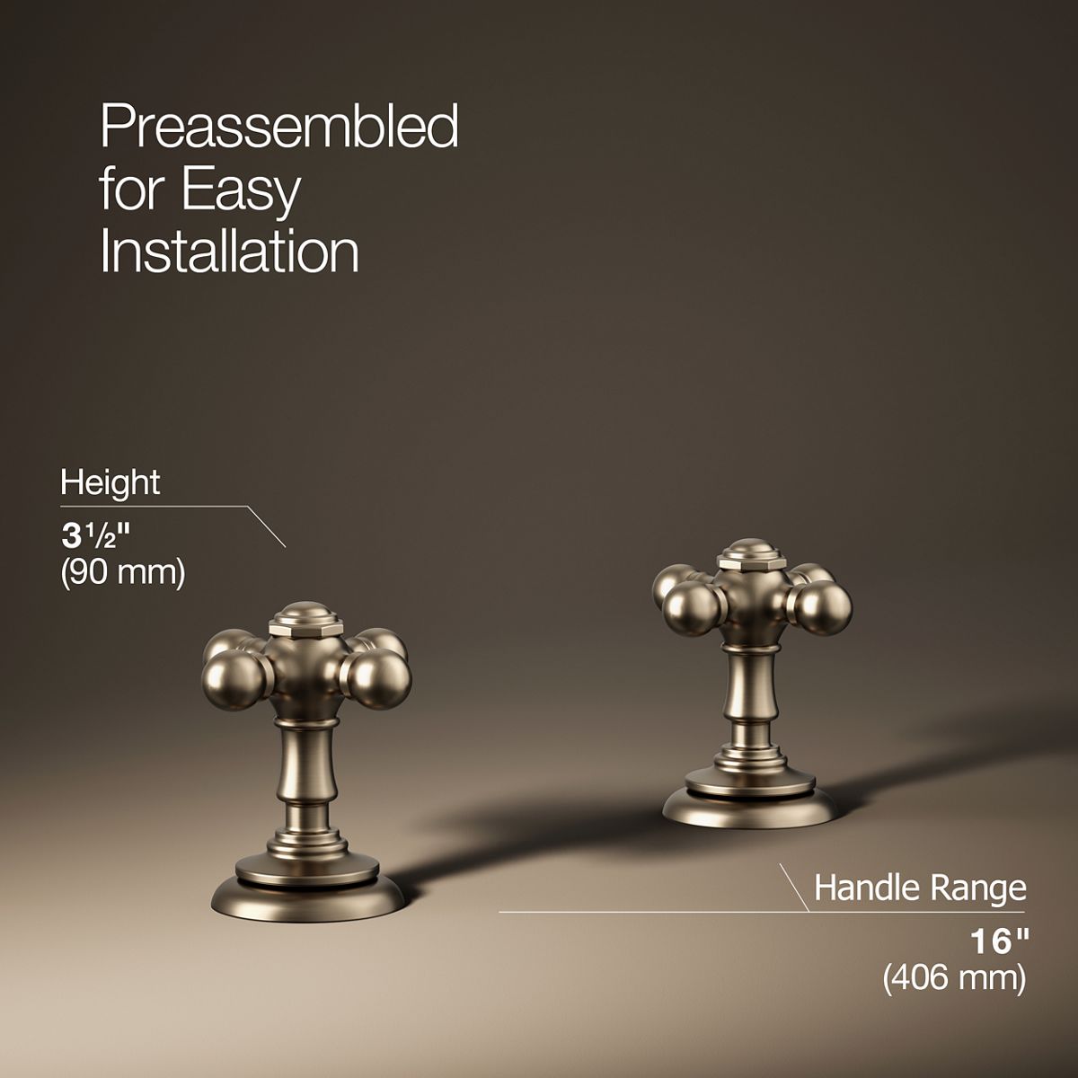 Artifacts® Cross bathroom sink faucet handles