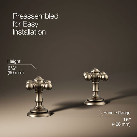 Artifacts® Cross bathroom sink faucet handles