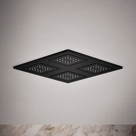 WaterTile® Rain Overhead shower panel with four 22-nozzle sprayheads