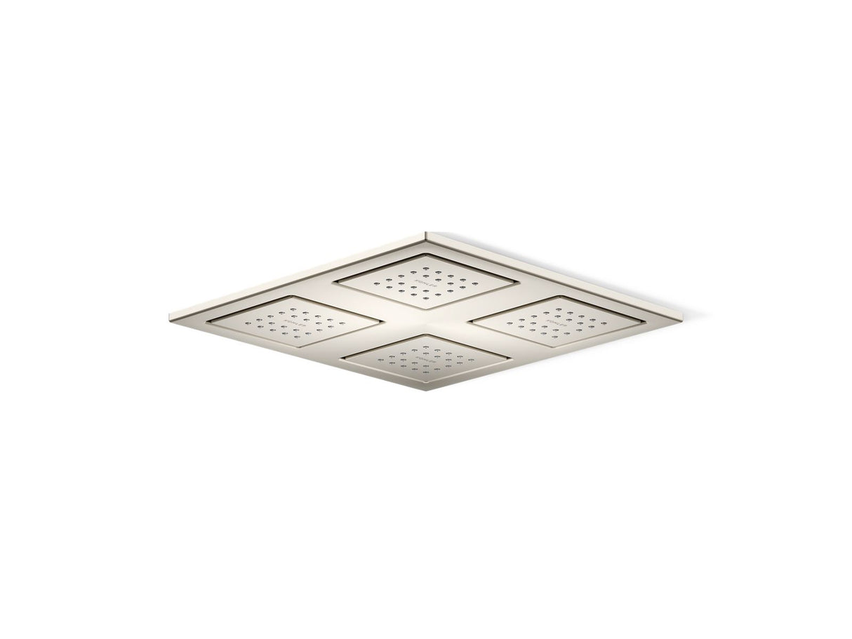 WaterTile® Rain Overhead shower panel with four 22-nozzle sprayheads