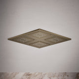 WaterTile® Rain Overhead shower panel with four 22-nozzle sprayheads