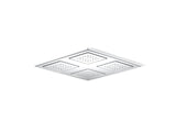 WaterTile® Rain Overhead shower panel with four 22-nozzle sprayheads