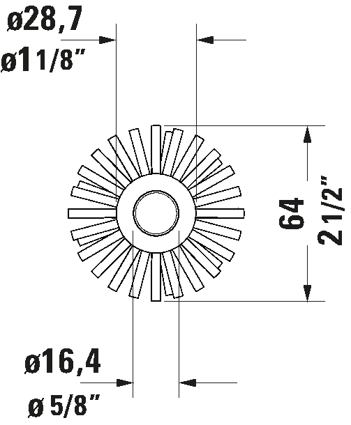 Starck T Brush head